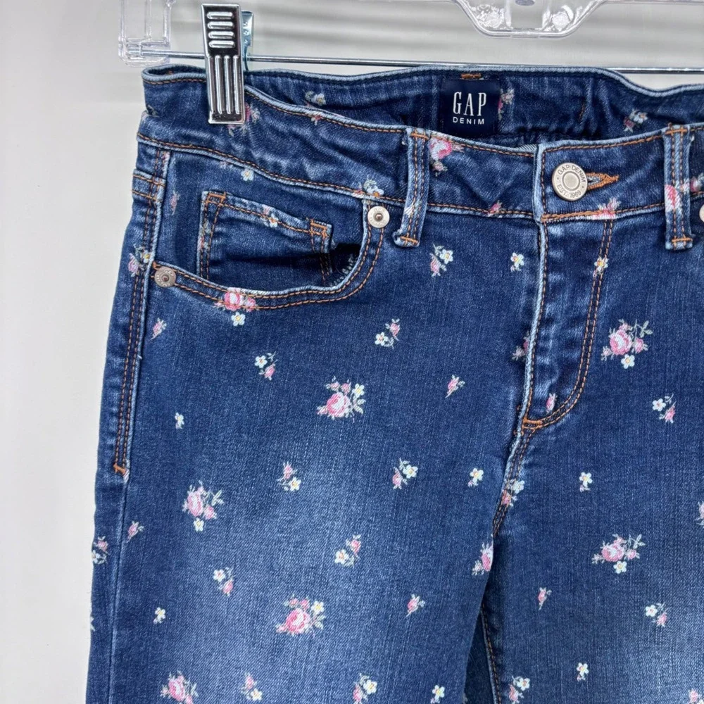 GAP Dark‎ Blue Kids Jeans with Floral Design